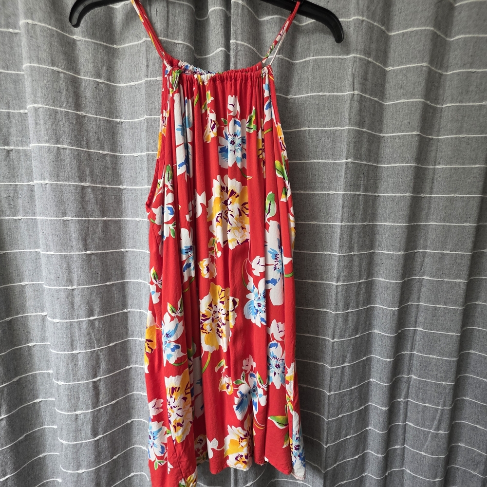 Floral Red Short Maxi Or Long Shirt